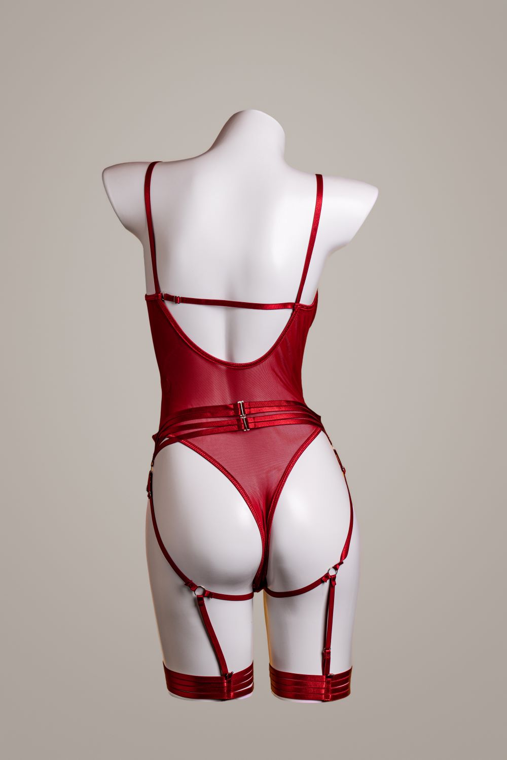 Open jumpsuit – back view showing straps or open design – Velalace