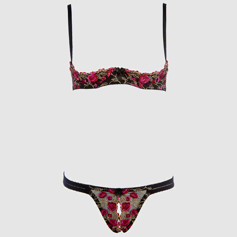 Midnight Rose – lace lingerie product photo with close-up details – Velalace