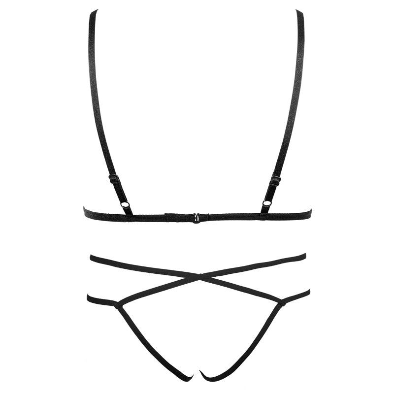 Lace Bloom – back view of lace lingerie showing adjustable straps or open back – Velalace