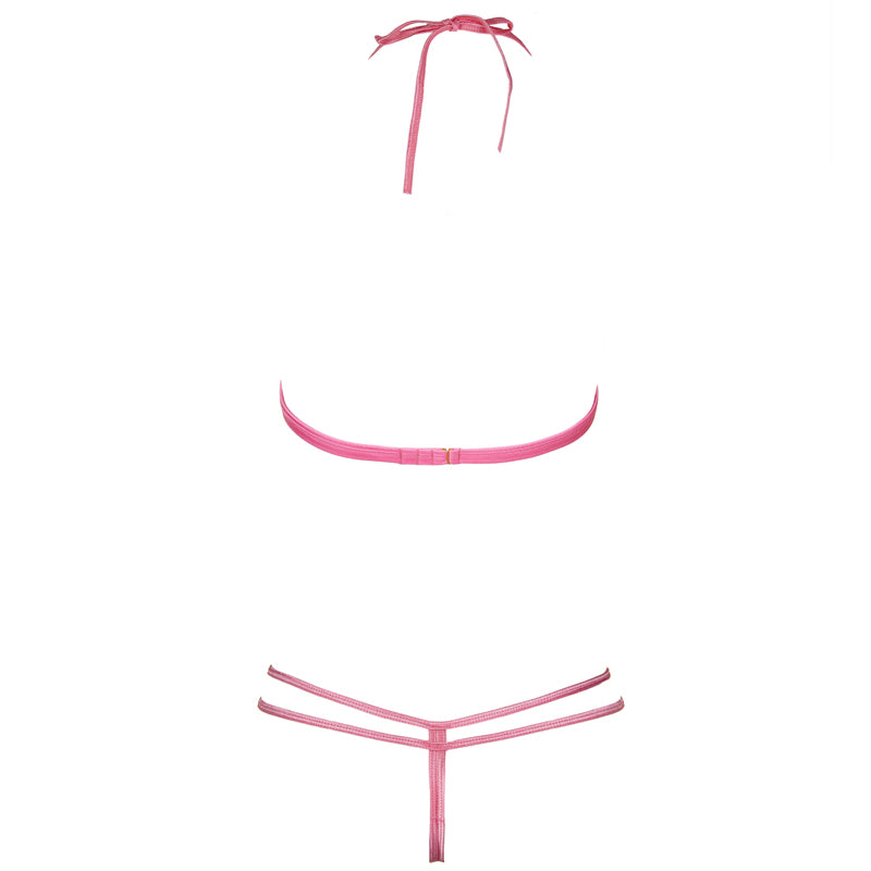 Sweet Blossom – back view of lace lingerie showing adjustable straps or open back – Velalace