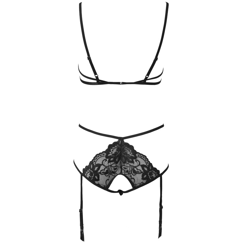back view of lace lingerie showing adjustable straps or open back – Velalace