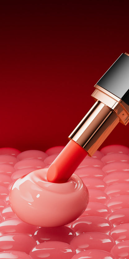 Model holding Secret Temptation Lipstick Vibrator – compact and elegant adult toy – Velalace