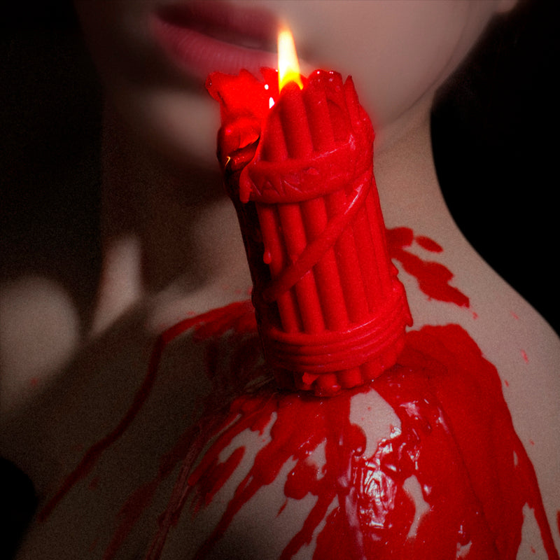Dripping wax onto skin during foreplay with low-temperature candle – Velalace