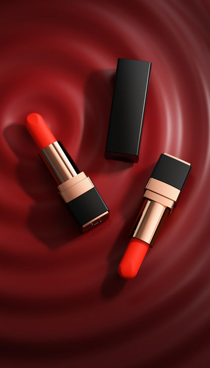 Back view and charging components of lipstick vibrator – Velalace	配件/开