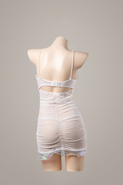 Dreamy Starlight Temptation Set – back view showing straps, cutouts, or lace panels – Velalace