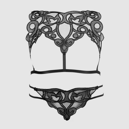 Elysian Lace – lace lingerie product photo with close-up details – Velalace