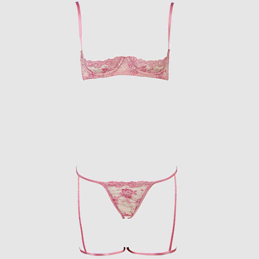 Blush Bloom – lace lingerie product photo with detailed view – Velalace