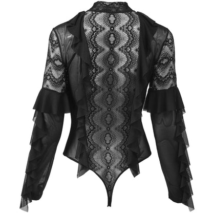 Mystic Lace – back view of lace lingerie showing adjustable straps or open back – Velalace